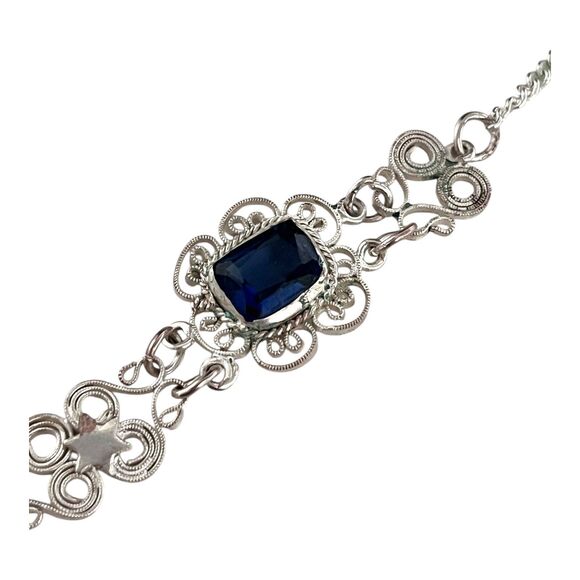 Vintage Hand Carved Cameo Necklace Filigree Victorian Revival Bezel Set Glass 9H - Picture 6 of 16